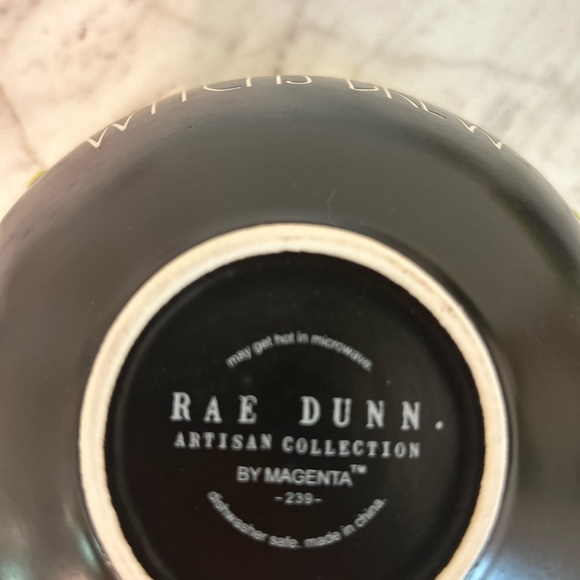 WITCH’S BREW Rae Dunn Halloween Bowl Black Lime Green Slime Drip 6 5/8” D NEW - Picture 3 of 3